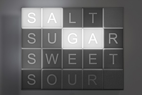 salt, sugar, sweet, sour 1